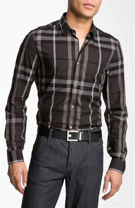 burberry men's plaid shirt|Designer Menswear .